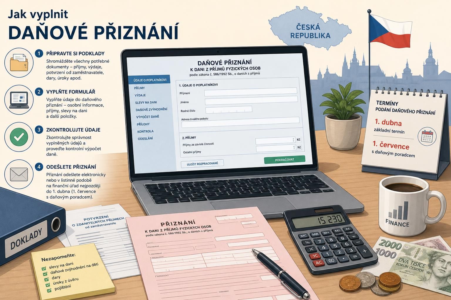 aktuální daňové informace a služby poskytované vládou pro snadné a efektivní plnění daňových povinností.