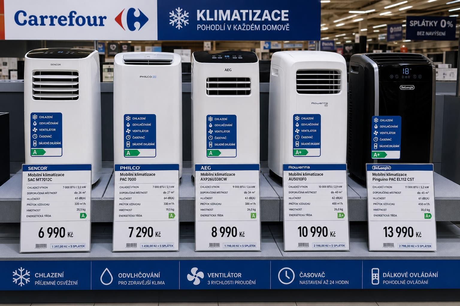 objevte přenosné klimatizátory carrefour pro rychlé a efektivní ochlazení kdykoliv a kdekoliv. ideální řešení pro horké dny, snadná instalace a přenosnost.