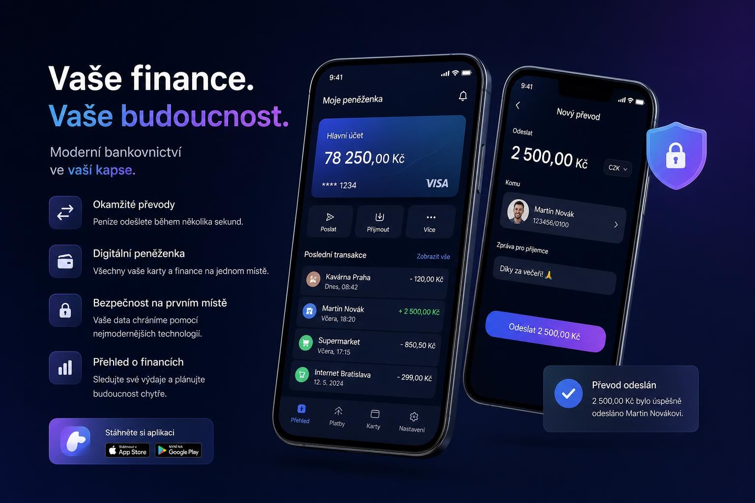 rychlý a bezpečný převod peněz přímo z vašeho bankovního účtu. jednoduché řešení pro správu vašich financí online.