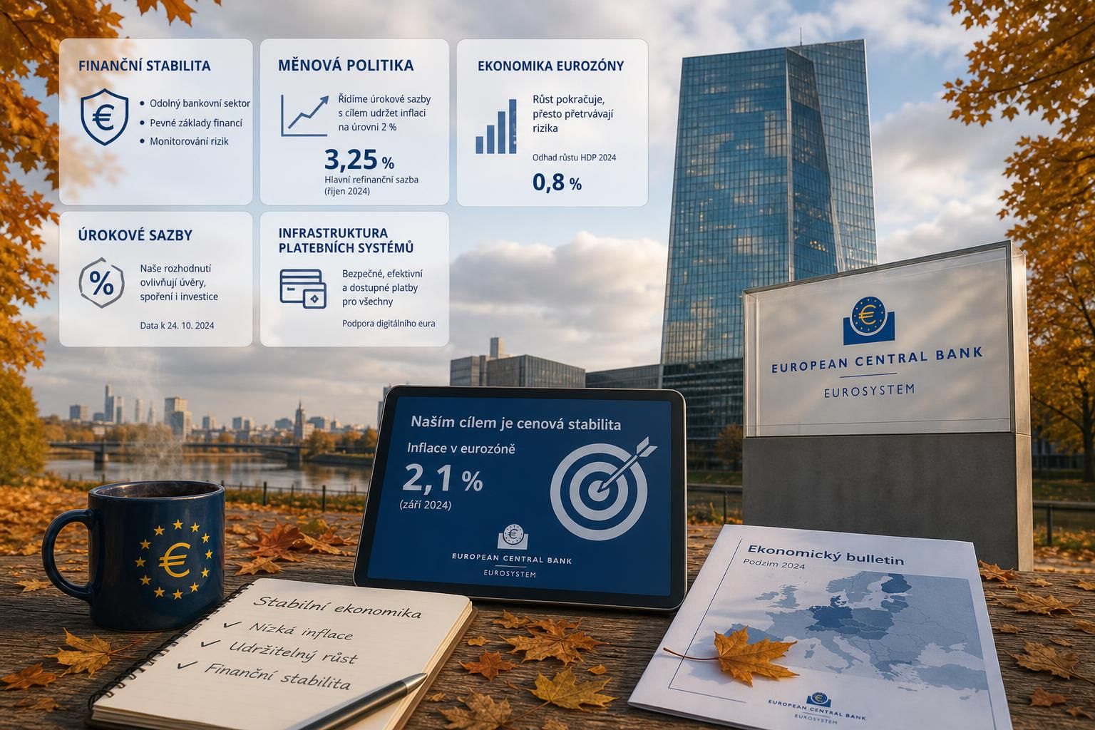 evropská centrální banka hraje zásadní roli v stabilitě a růstu ekonomiky eurozóny, ovlivňuje měnovou politiku a podporuje finanční stabilitu.