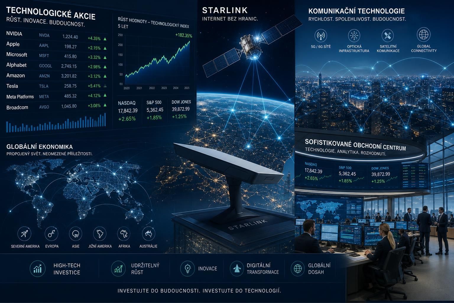 starlink přináší revoluci v globálním satelitním internetu, nabízí rychlé a spolehlivé připojení k internetu kdekoli na světě.
