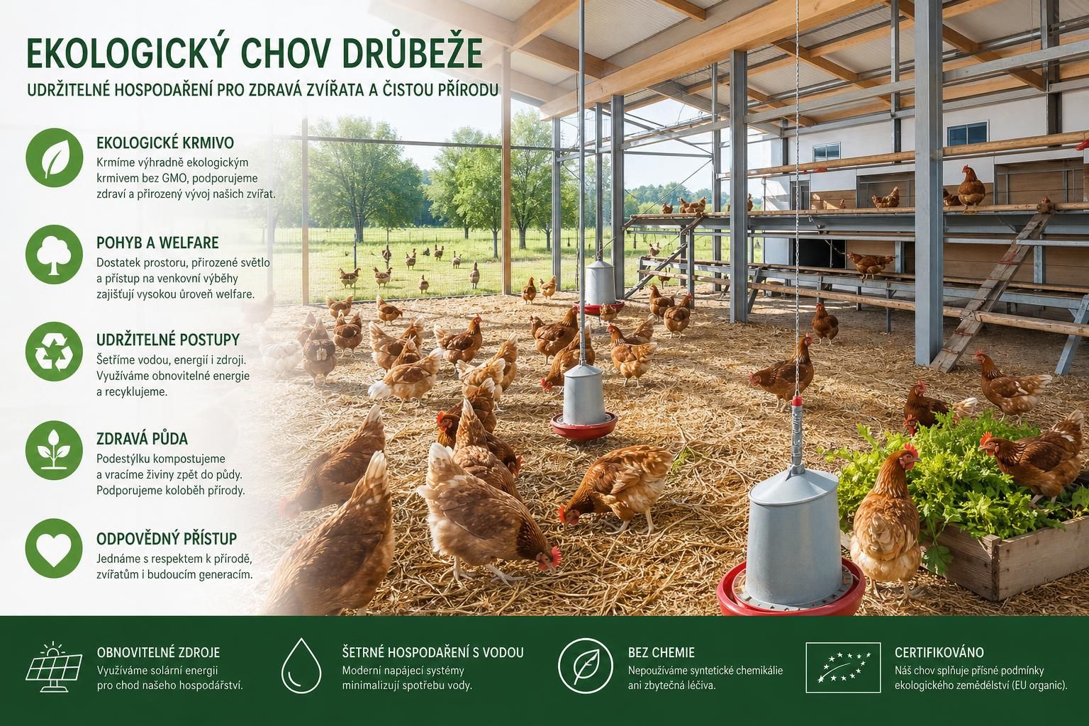 objevte metody chovu a efektivní využití drůbeže v moderním zemědělství pro zvýšení produkce a udržitelnost.
