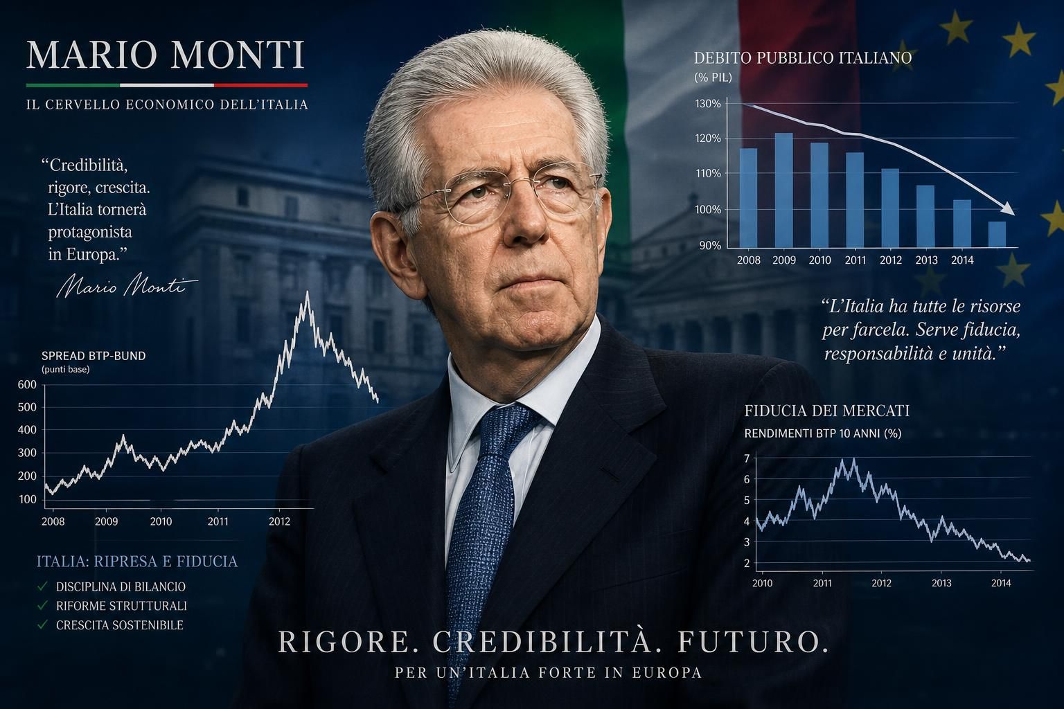 mario monti: profil italského ekonomického experta a politika, který ovlivnil evropské finance a politiku.